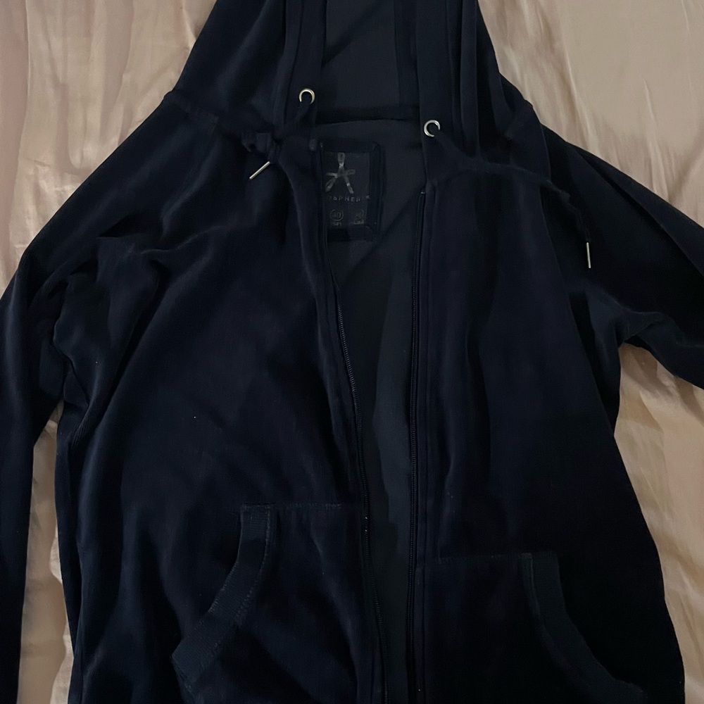 Navy Hooded Zip-Up Jacket - Aeropostale